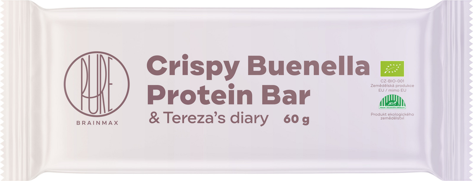 BrainMax Pure Crispy Buenella & Tereza's Diary Protein Bar, Proteinová tyčinka, Buenella, BIO, 60 g