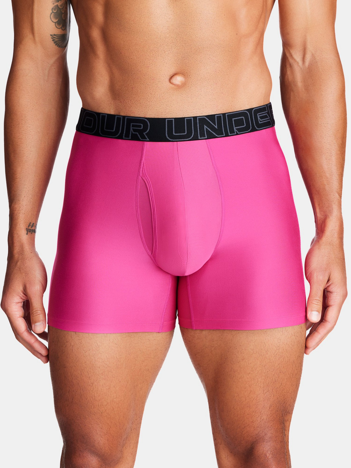 Under Armour Boxerky M UA Perf Tech 6in 1pk-PNK - Pánské