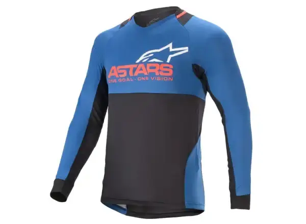 Alpinestars Drop 8.0 pánský dres dlouhý rukáv Mid Blue/Bright Red vel. L