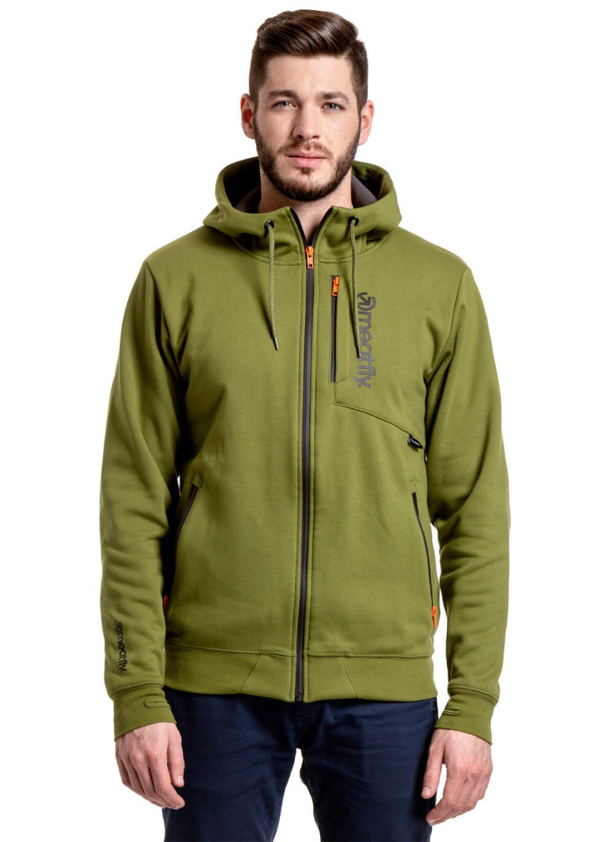 Pánská technická mikina meatfly lightyear zelená l