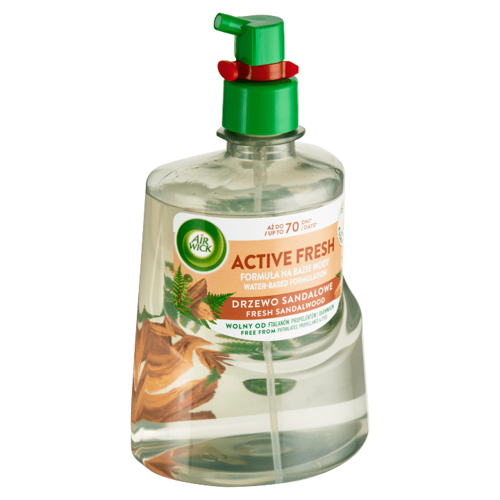 Air Wick Active Fresh Náplň na vodní bázi do automatického difuzéru santalové dřevo 228ml