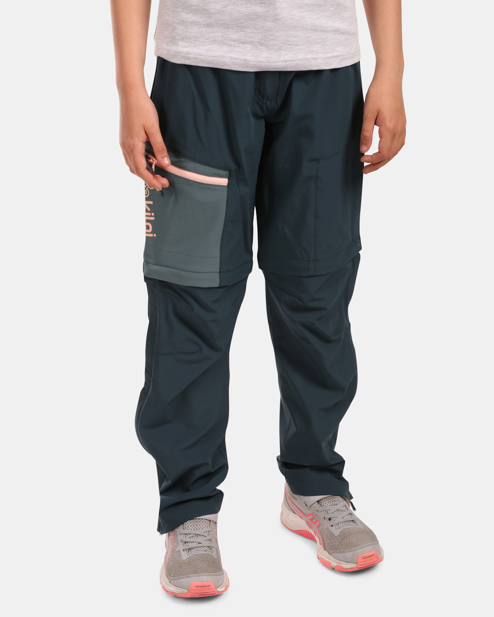 Dívčí outdoorové kalhoty kilpi hosio-jg tmavě zelená 110-116