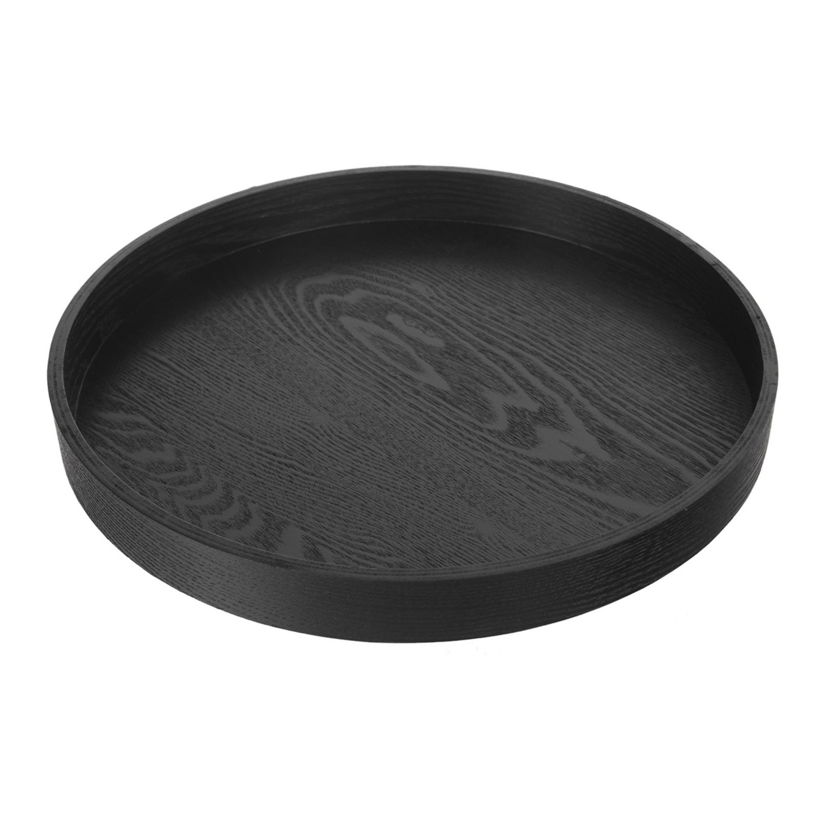 Tác Orion - dřevěný, kulatý, průměr 38 cm, černý