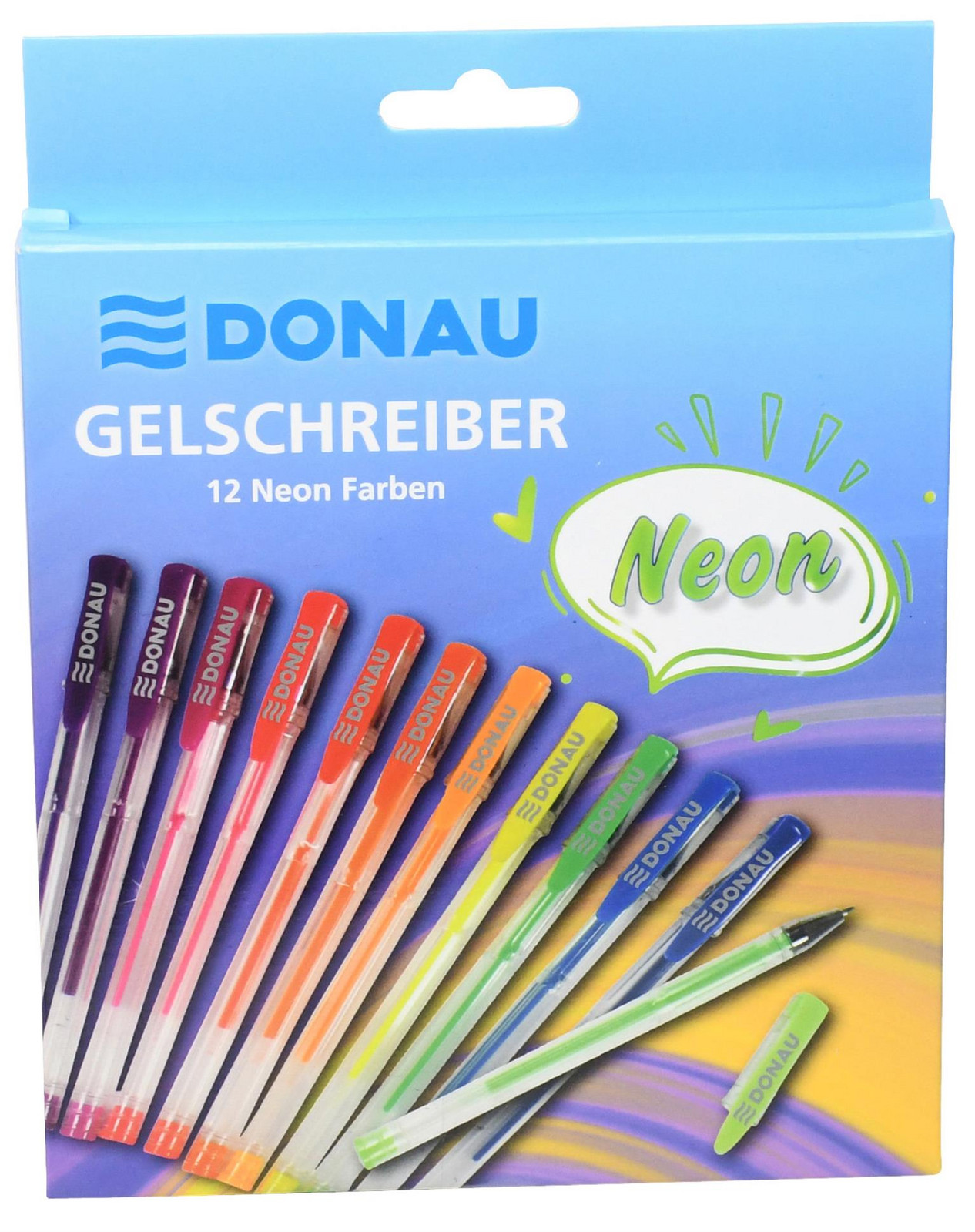 Gelový roller Donau - sada neonových barev, 12 ks 232050