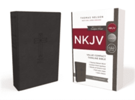 NKJV, Value Thinline Bible, Compact, Imitation Leather, Black, Red Letter Edition (Thomas Nelson)(Imitation Leather)