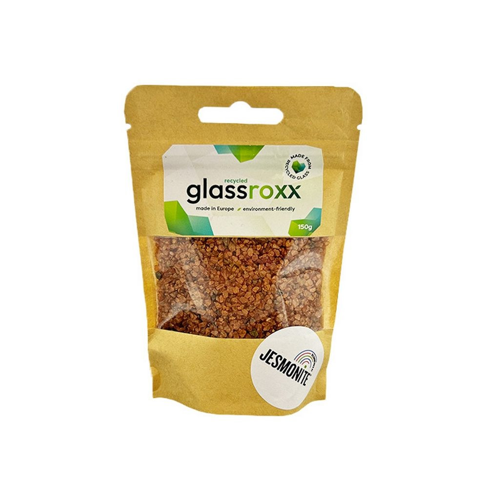 Jesmonite skleněné kamínky GlassRoxx v barvě bronzu 150 g - 1 ks