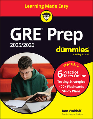 GRE Prep 2025/2026 for Dummies (+6 Practice Tests & 400+ Flashcards Online) (Woldoff Ron)(Paperback)