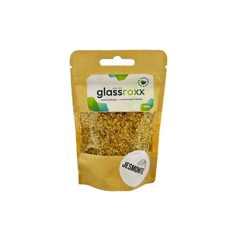 Jesmonite skleněné kamínky GlassRoxx v barvě zlata 150 g - 1 ks