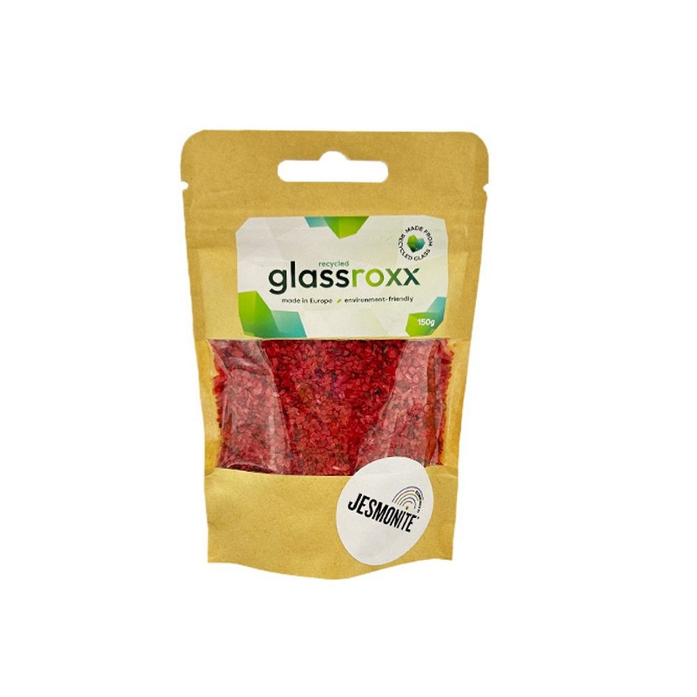 Jesmonite skleněné kamínky GlassRoxx červené 150 g - 1 ks
