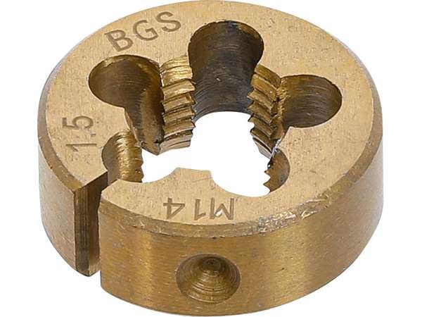 BGS Technic BGS 71039-3 Závitořezná kruhová čelist M14 x 1,5 mm TiN