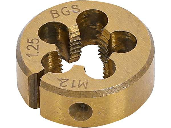 BGS Technic BGS 71039-1 Závitořezná kruhová čelist M12 x 1,25 mm TiN