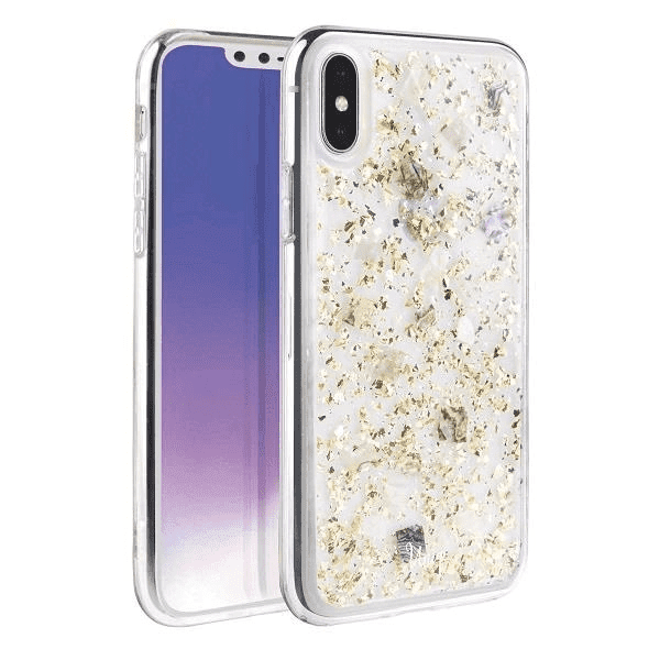 Pouzdro UNIQ Lumence Clear pro iPhone Xs Max - zlaté