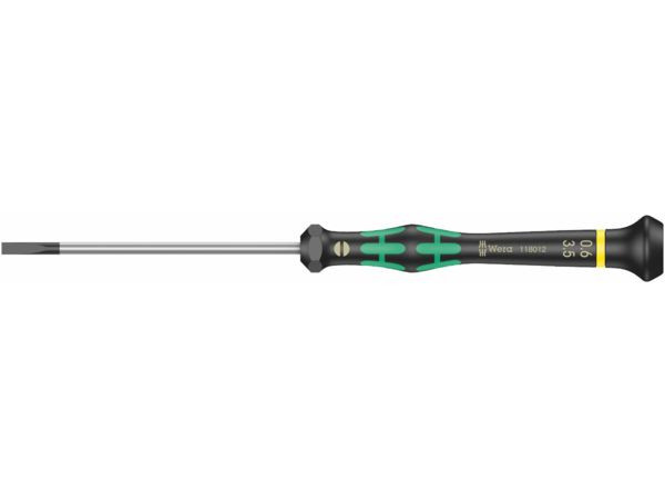 Wera 118012 Šroubovák plochý 0,6x3,5x80 mm k použití v elektronice Kraftform Micro typ 203