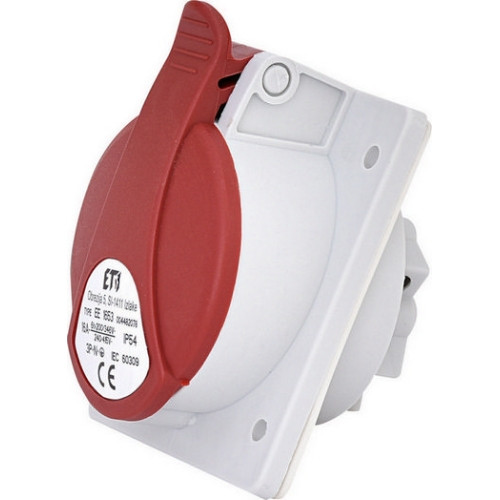 Zásuvka vestavná ETI EE 1653 16A/400V/5P IP54 004482078