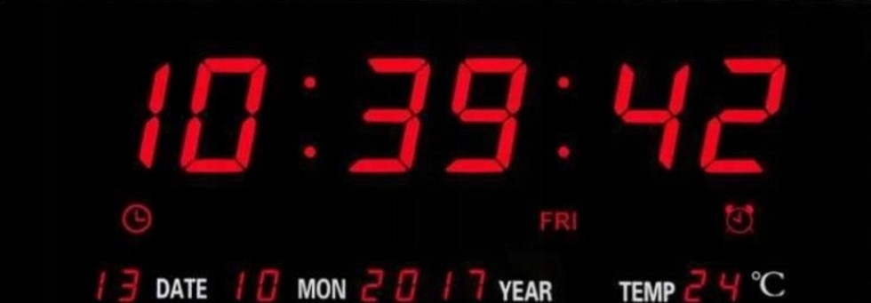 Digitální Hodiny Led Displej Datum Teploměr 3074