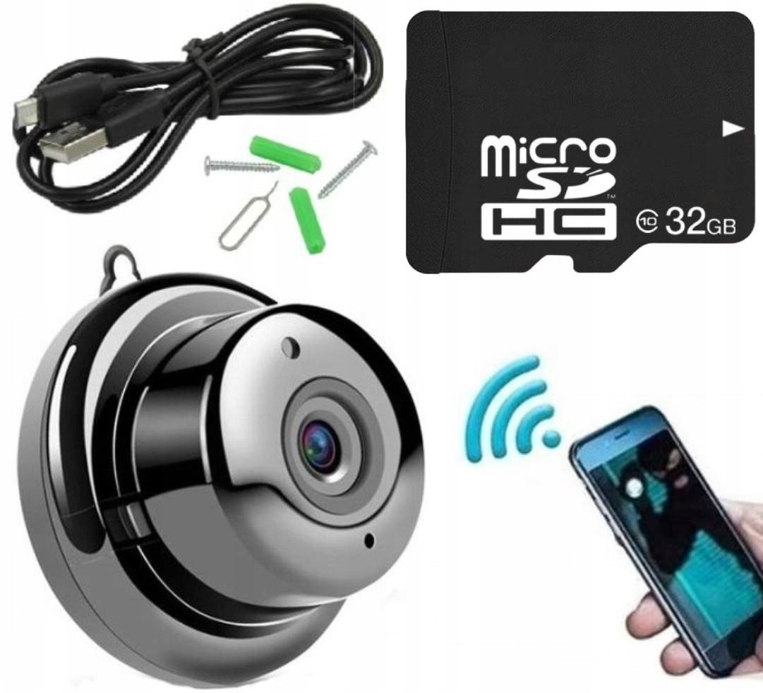 Bezdrátová Mini Kamera Pro Noční Vidění Wifi Smart Špionážní Detekce Pohybu