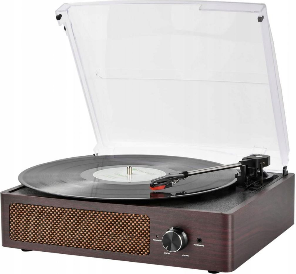 Gramofon Mersoco M49A hnědý Ab retro record vinylové desky