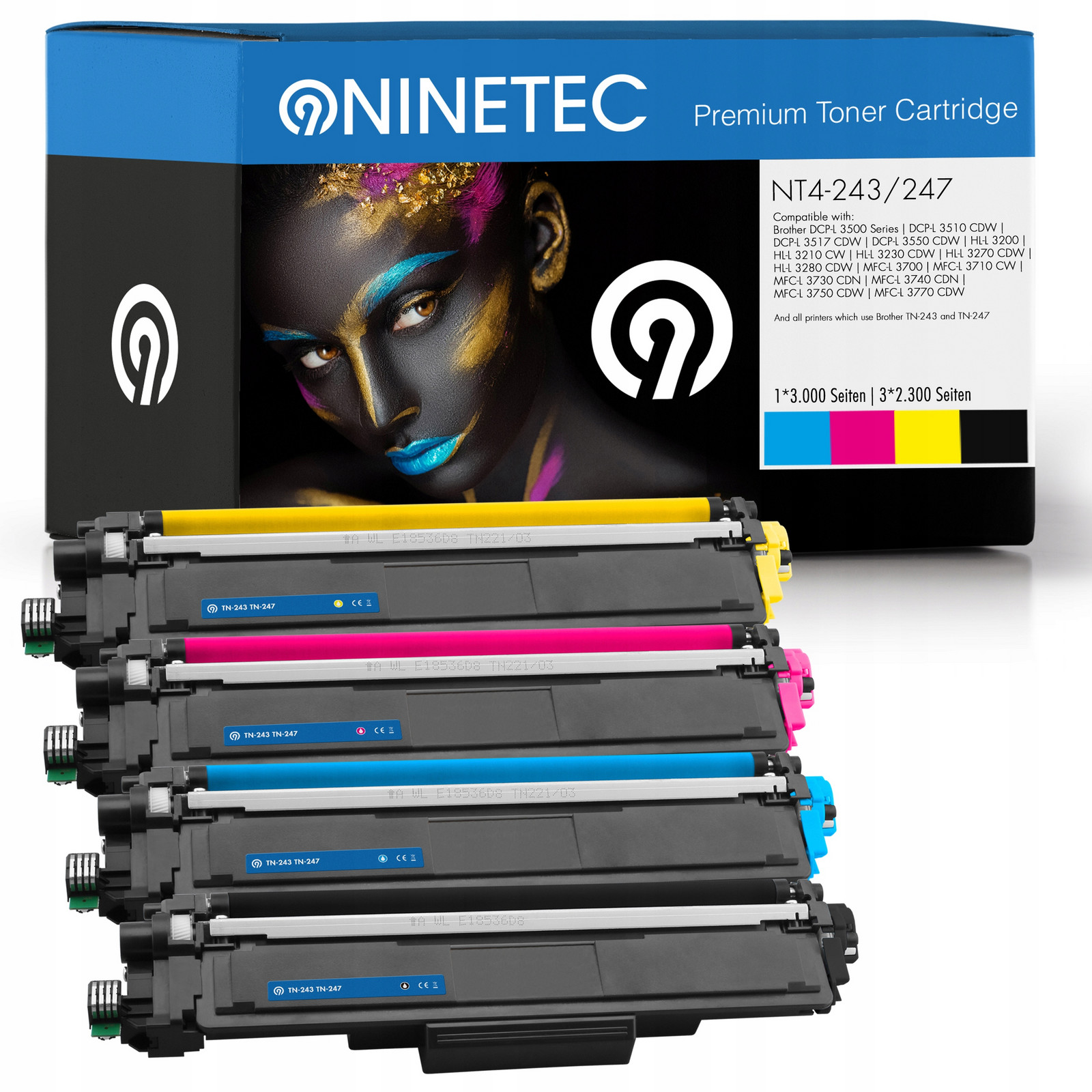 TN247 XL 4x toner pro DCP-L3550CDW L3310CDW HL-L3270CDW L3210CW MFC-L3370CDW