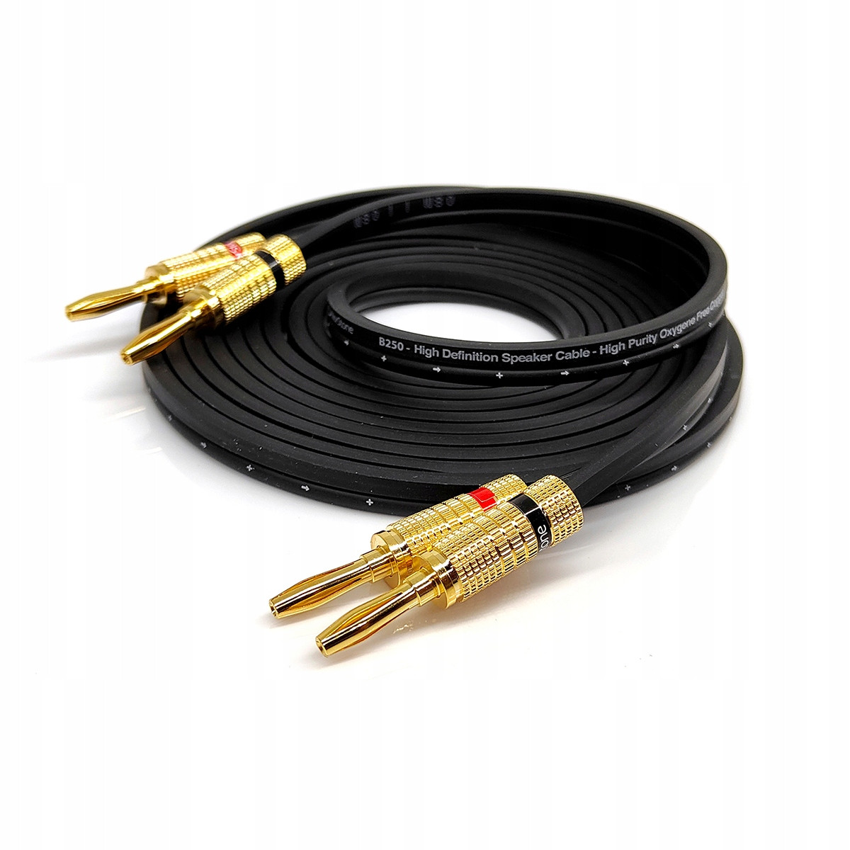 Norstone Cable B250 Ofc 2x 2,5mm White Reproduktorový kabel s konektory banán 3m