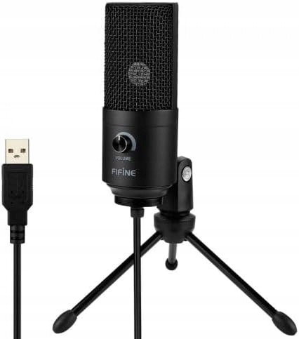 Fifine K669B kondenzátorový mikrofon na Usb a stativ, černý PC,MAC,Xbox Ps