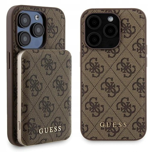 Pouzdro Guess zadní kryt +Power Bank MagSafe 5000mAh pro iPhone 15 Pro Max Originál