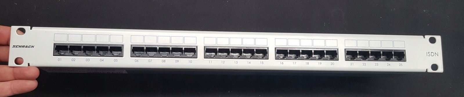 19'' patch panel 25xRJ45 Utp, Isdn, Lsa, 1U