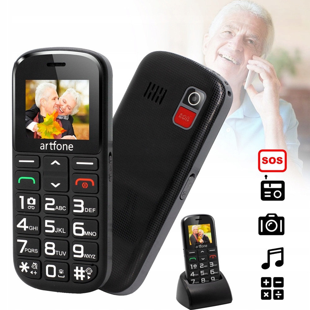 Mobilní Telefon Pro Seniory S Velkými Tlačítky, 2G Gsm, S Fotoaparátem