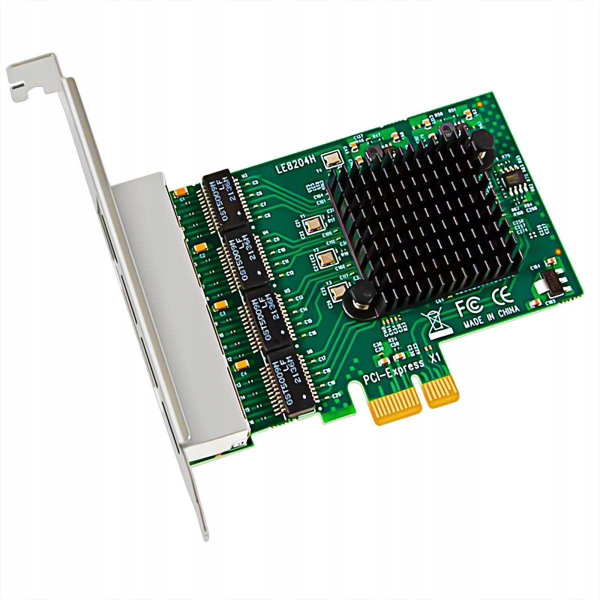 4portová gigabitová síťová karta PCIe Ethernet, 10/100/1000 Mb/s RJ45 Lan port