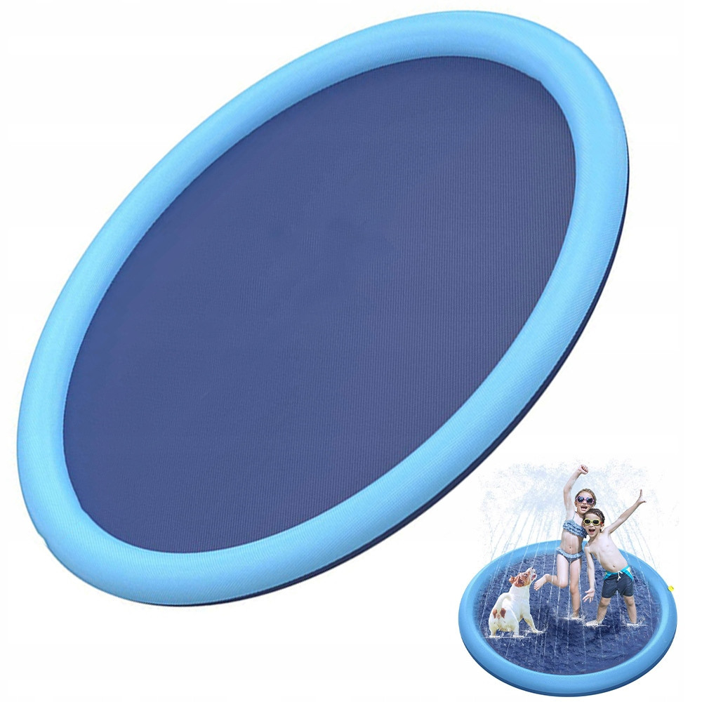 Vodní Chladící Podložka Pro Psa Zavlažovačem Modrá 150cm