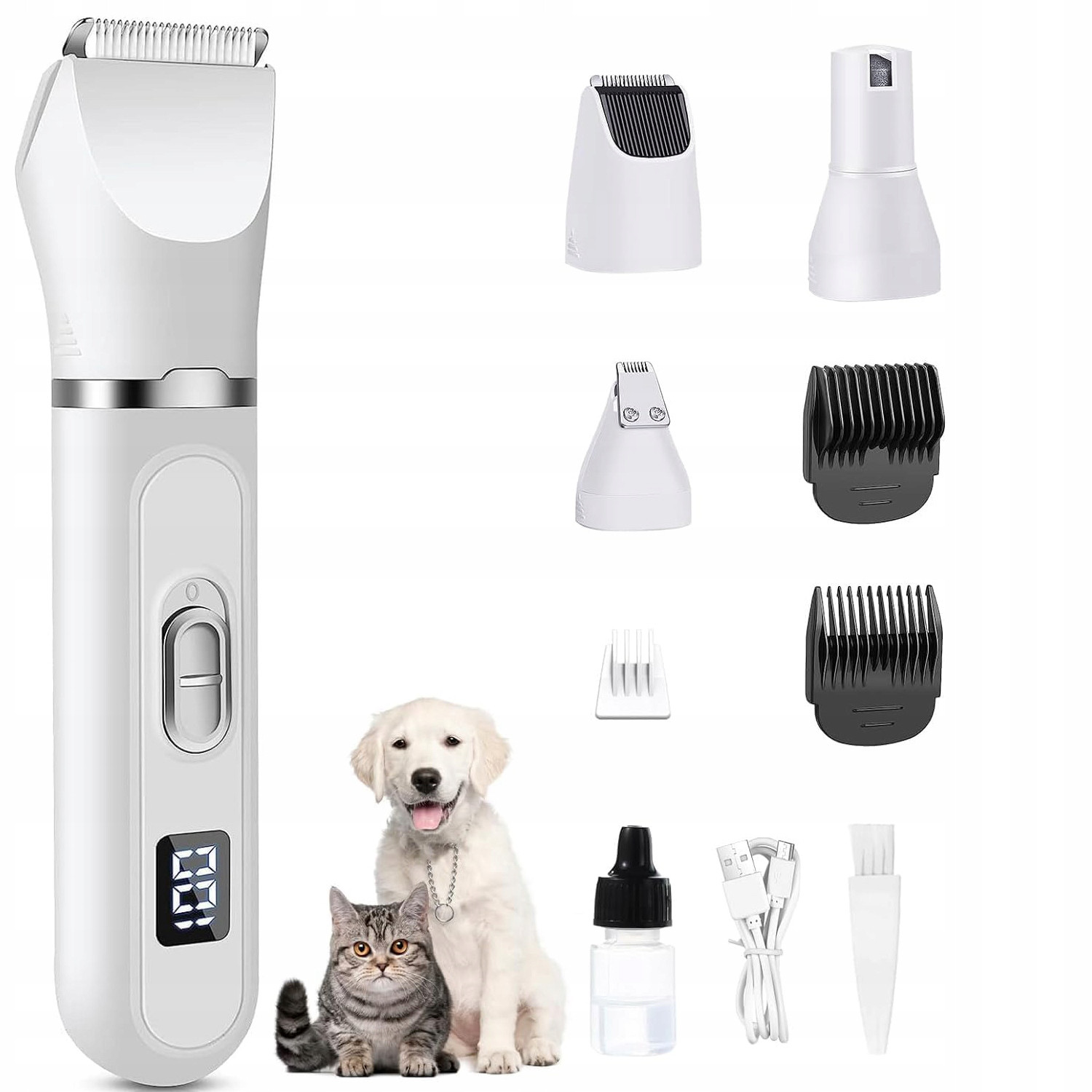 Profesionální Zastřihovač Psů Zvířat Sada 4V1 Zastřihovač