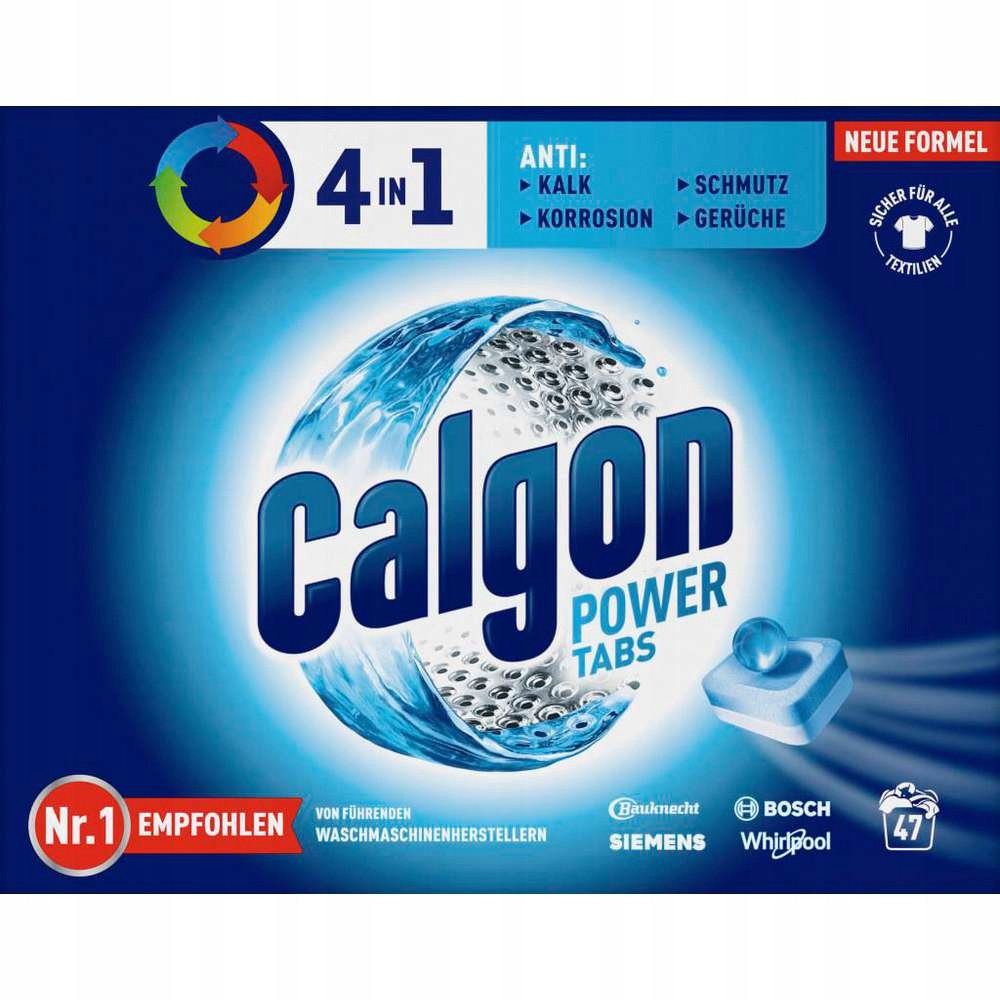 Calgon Power Tabs 4v1 odvápňovač pračky v tabletách 47 ks 611g