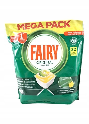 Fairy Original All In 1 Lemon Tablety do Myčky 82 ks Lemon