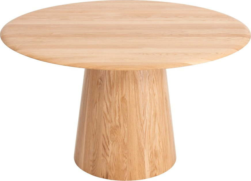 Kulatý jídelní stůl z dubového dřeva v přírodní barvě ø 126 cm Mushroom – Gazzda