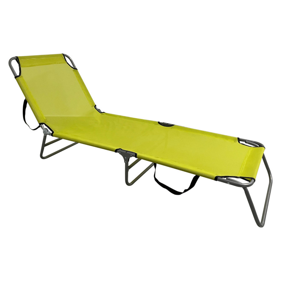 Tempo Kondela Zahradní lehátko KELEO - zelená/šedá