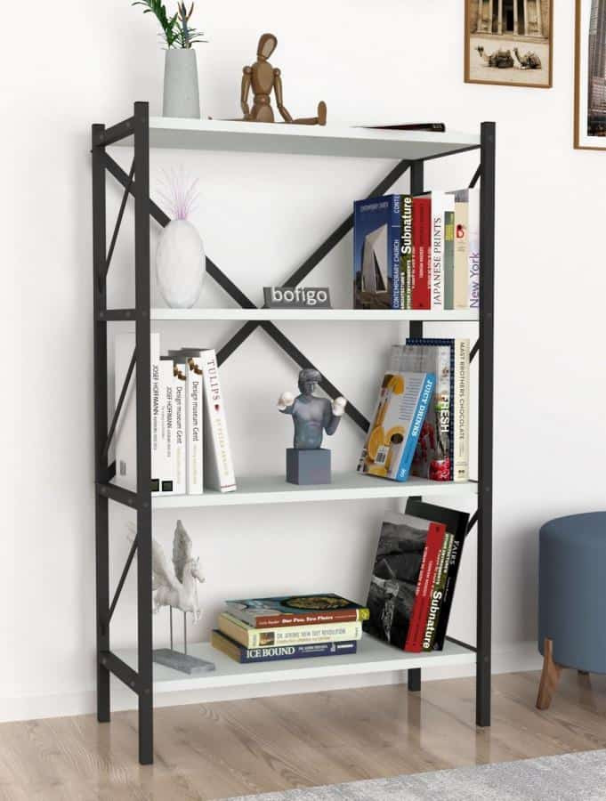 Casarredo Regál KEPLER bílá 4 police