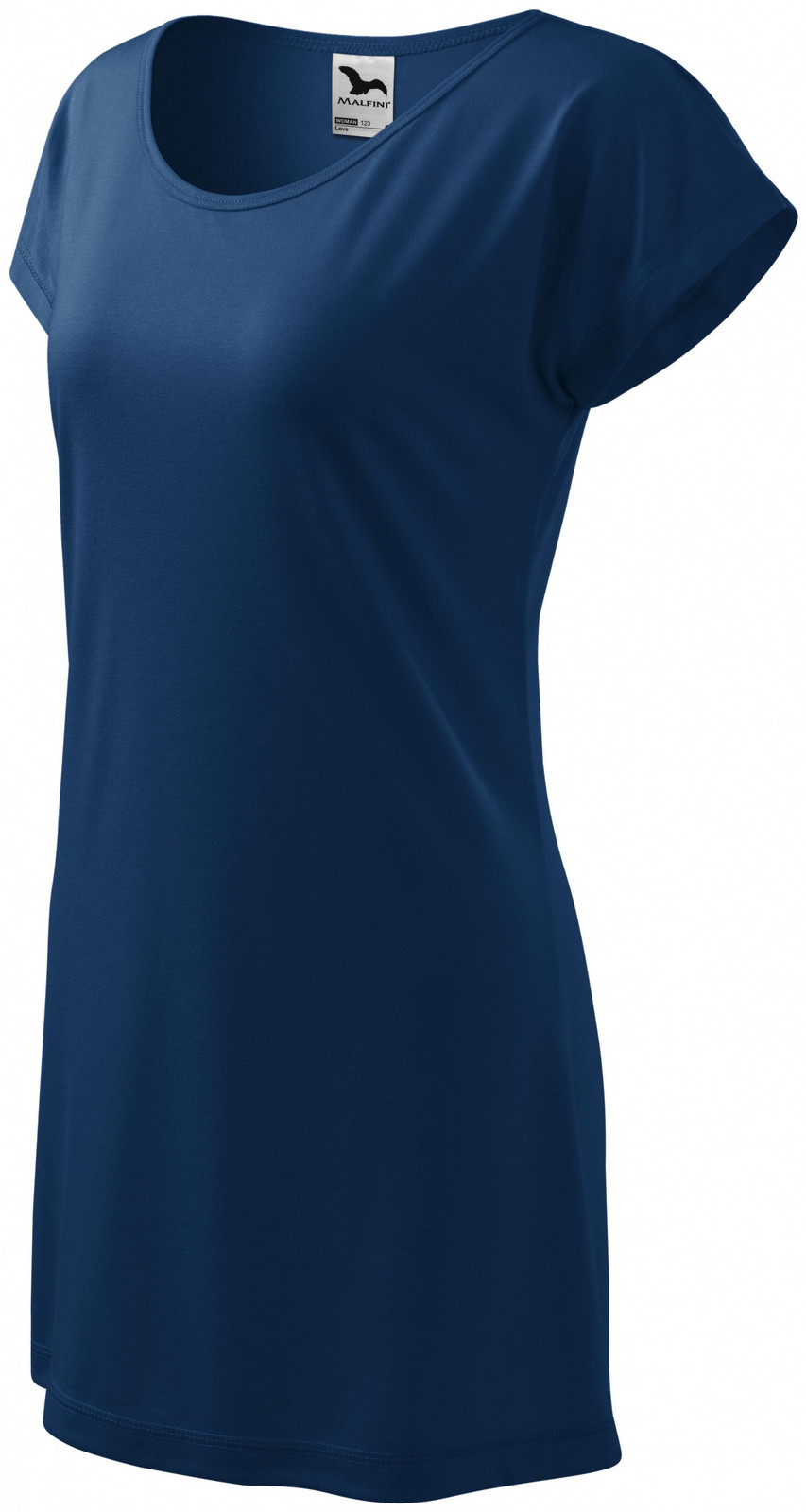 Dámské splývavé tričko/šaty, půlnoční modrá, XS