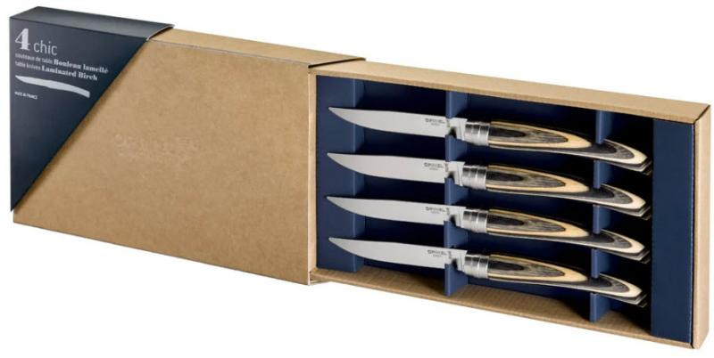 OPINEL nůž steakový set 4ks bříza - 2022 002483