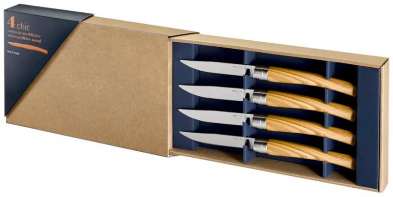 OPINEL nůž steakový set 4ks oliva - 2022 002481
