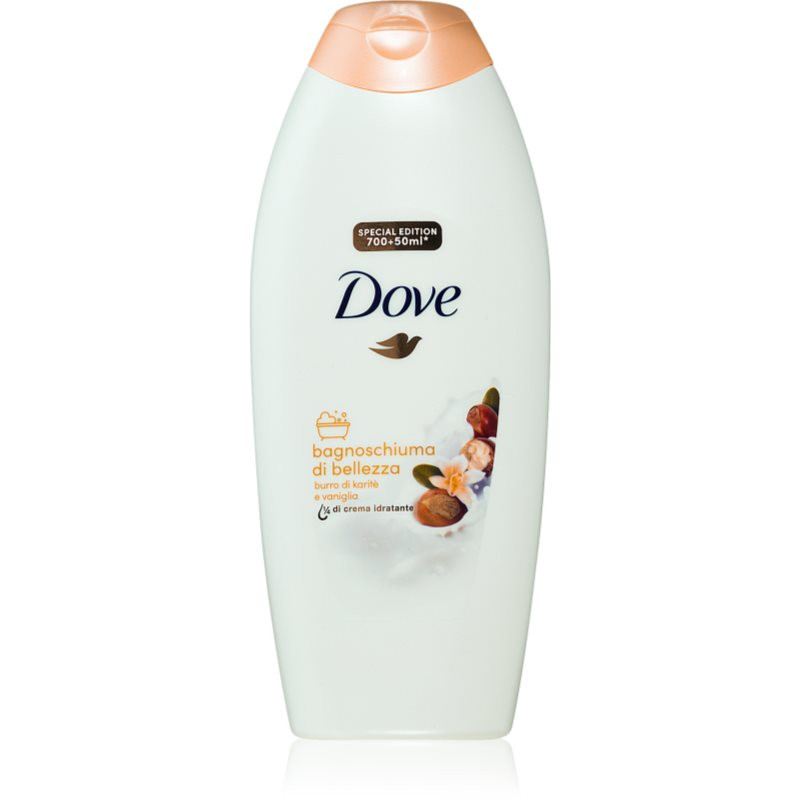 Dove Shea Butter & Vanilla sprchový a koupelový gel 750 ml
