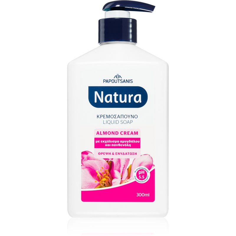PAPOUTSANIS Natura Almond Cream tekuté mýdlo na ruce 300 ml