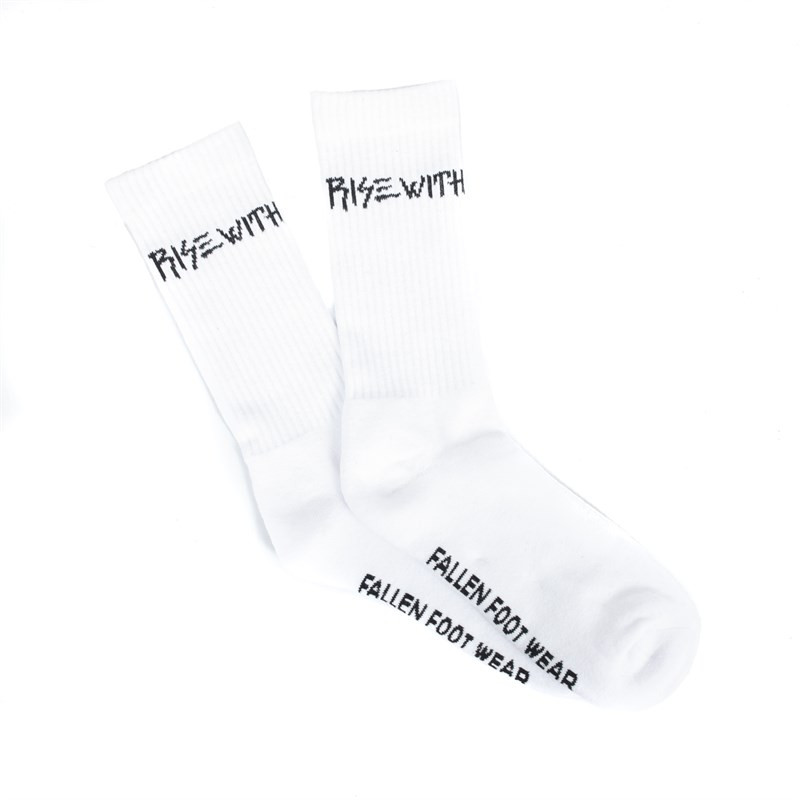 ponožky FALLEN - Rise With Ii Sock White Black (WHITE-BLACK)