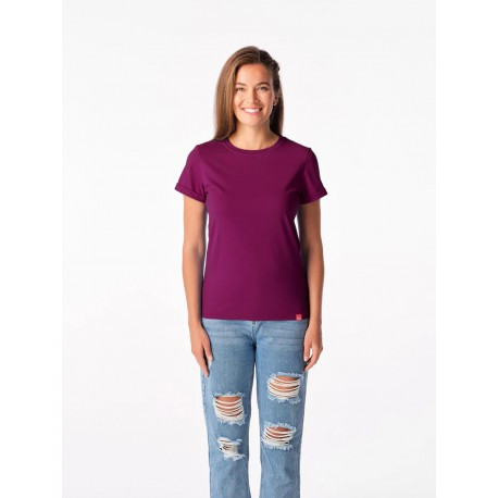 CityZen Moss purpurová dámské triko krátký rukáv 100% bavlna 36 (S)