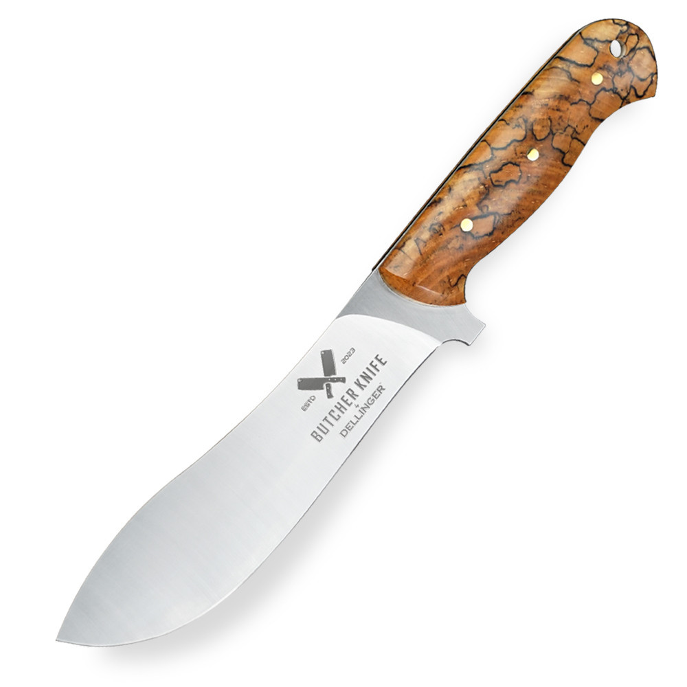 Řeznický nůž BBQ BUTCHER POPLAR 17 cm, hnědá, Dellinger