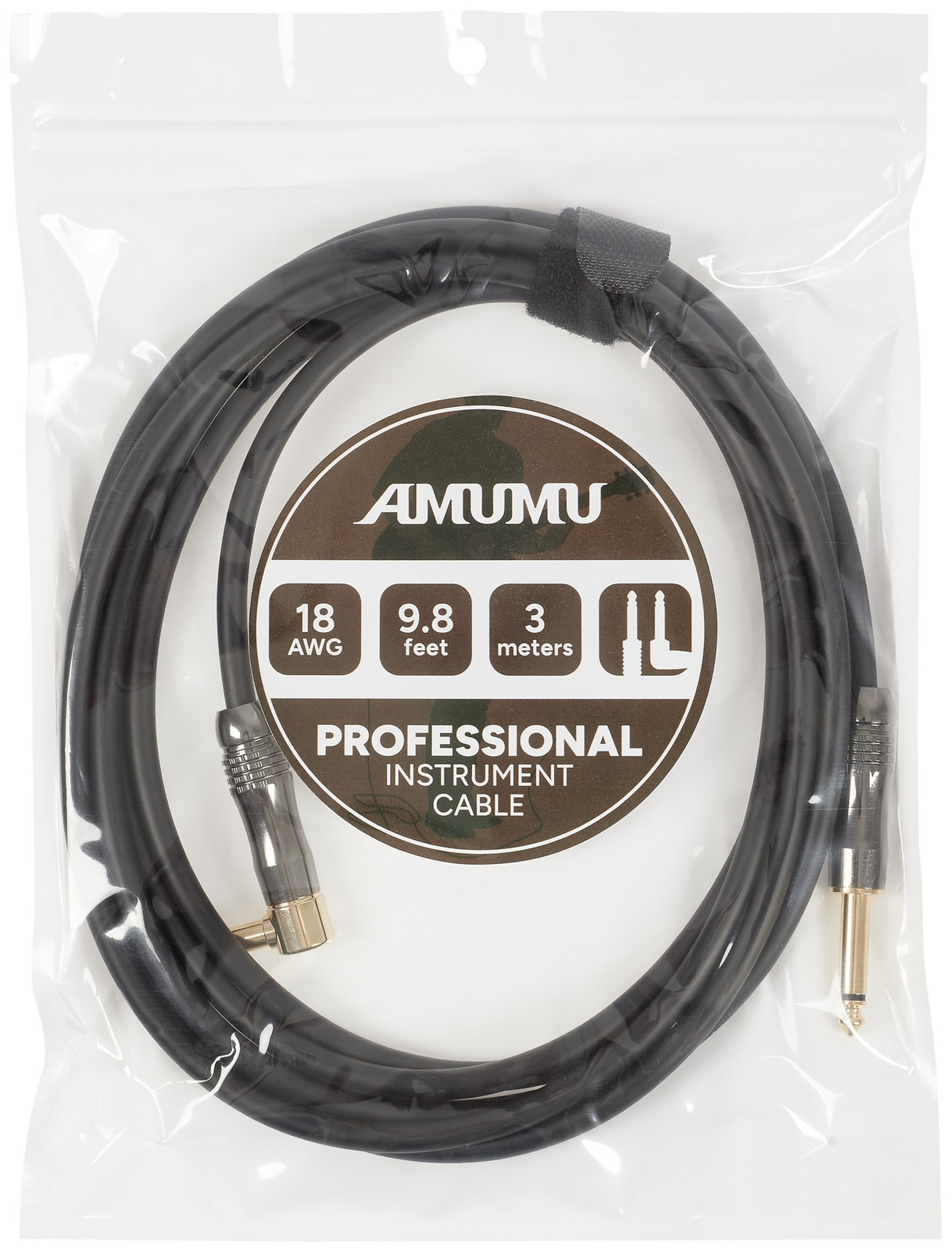 Amumu P4-SA-3M Professional Instrument Cable