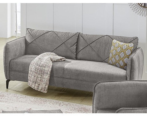 Trojsedák Novara, šedá látka