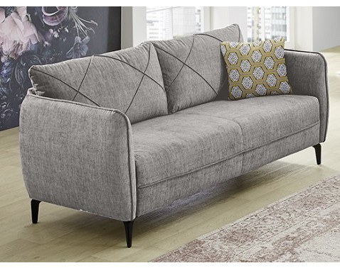 Dvojsedák Novara, šedá látka