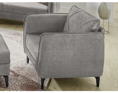 Křeslo Novara, šedá látka