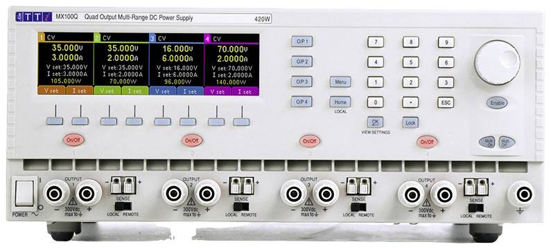 Aim TTi MX100Q-S2 laboratorní zdroj s nastavitelným napětím, 0 - 35 V/DC, 0 - 6 A, 420 W, RS-232, USB, LAN, výstup 4 x, 51154-14