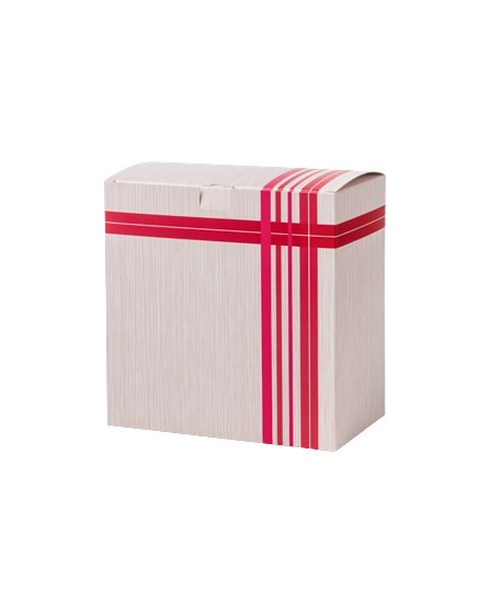 Krabička papírová, růžové kostky, 230x140x238 mm