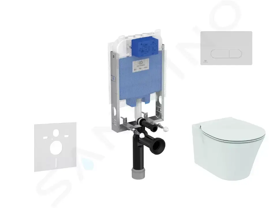 IDEAL STANDARD ProSys Set předstěnové instalace, klozetu a sedátka  Connect Air, tlačítka Oleas M1, Aquablade, SoftClose, bílá ProSys80M SP94